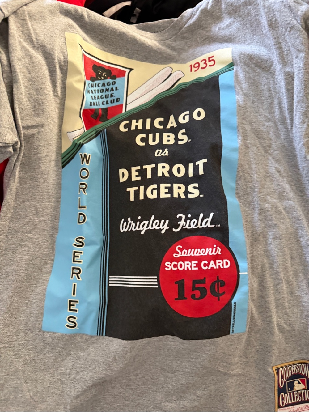Chicago Cubs Detroit Tigers Wrigley Field Vintage Graphic Tee - Gray
